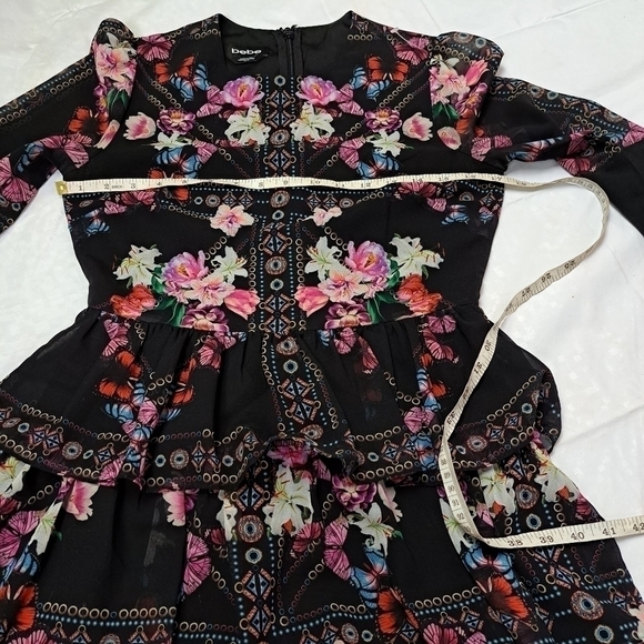 𝅺BEBE‎ Print Ruffle Tiered Dress - Picture 14 of 16